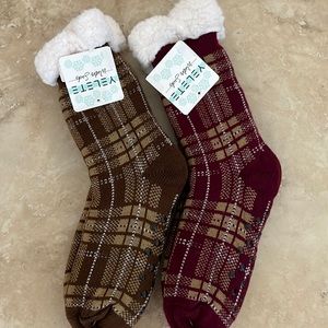 2 pair Yelete plaid thermal Winter Socks